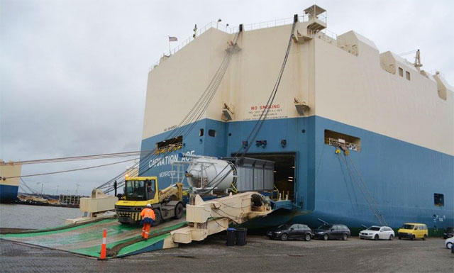 Speedlog transportiert Asphaltmischanlage nach Neuseeland